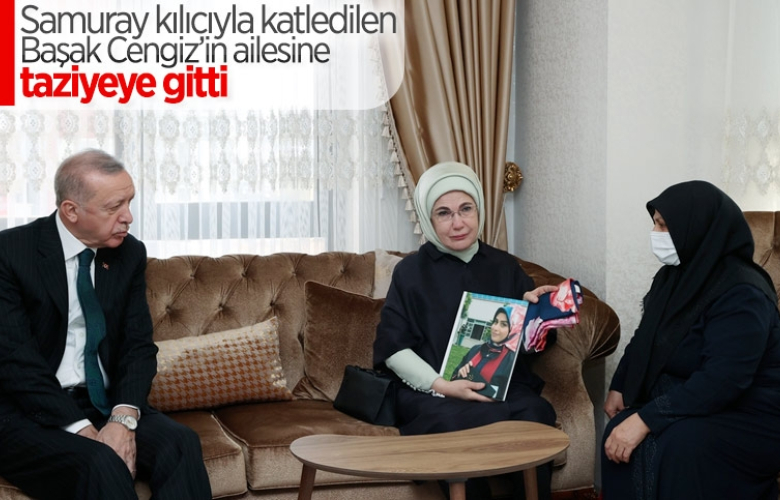 Cumhurbaşkanı Recep Tayyip Erdoğan ve eşi Emine Erdoğan'dan taziye ziyareti.
