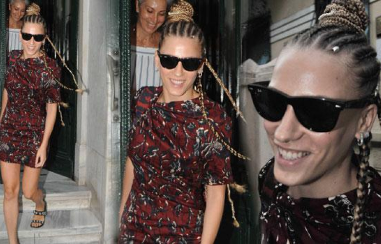 Serenay Sarıkaya imaj değiştirdi, Afrika örgüsü modasına uydu!