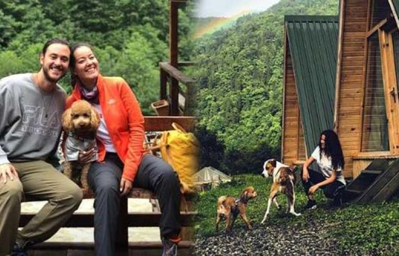 Pelin Akil ve eşi Anıl Altan'dan dağ başında romantik tatil