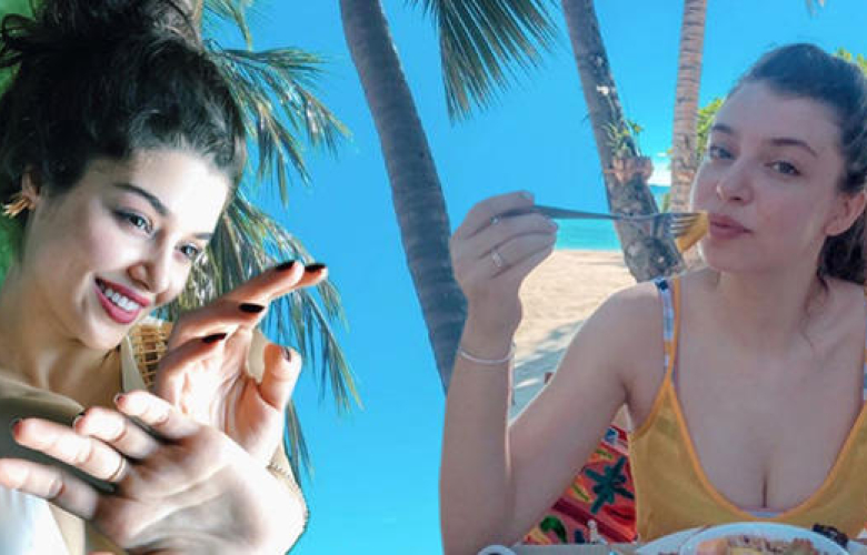 Hande Erçel ve Gamze Erçel Maldivler'de