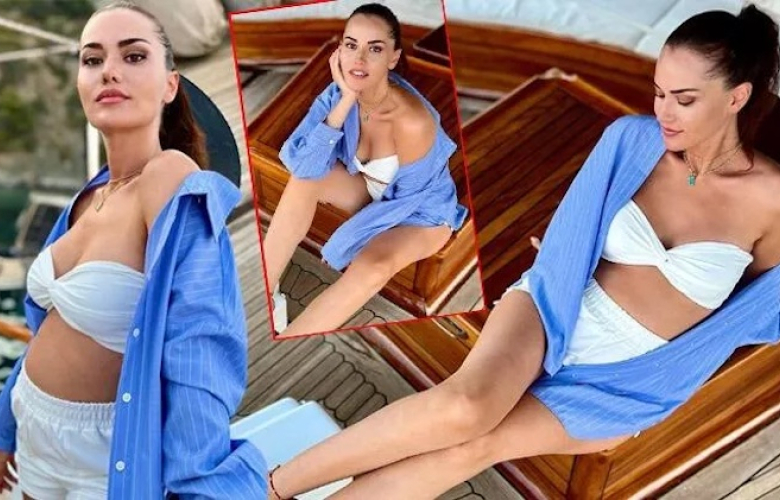  Fahriye Evcen'den hamilelik pozları