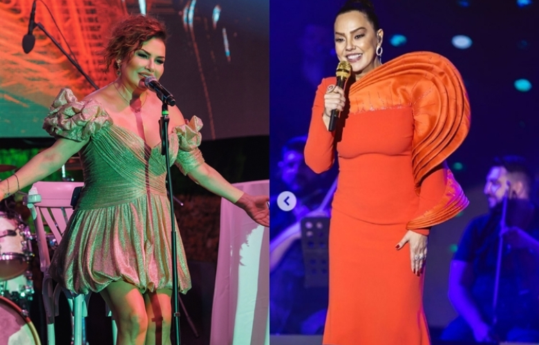 Deniz Seki ve Ebru Gündeş bayram kostümleriyle dikkat çekti 